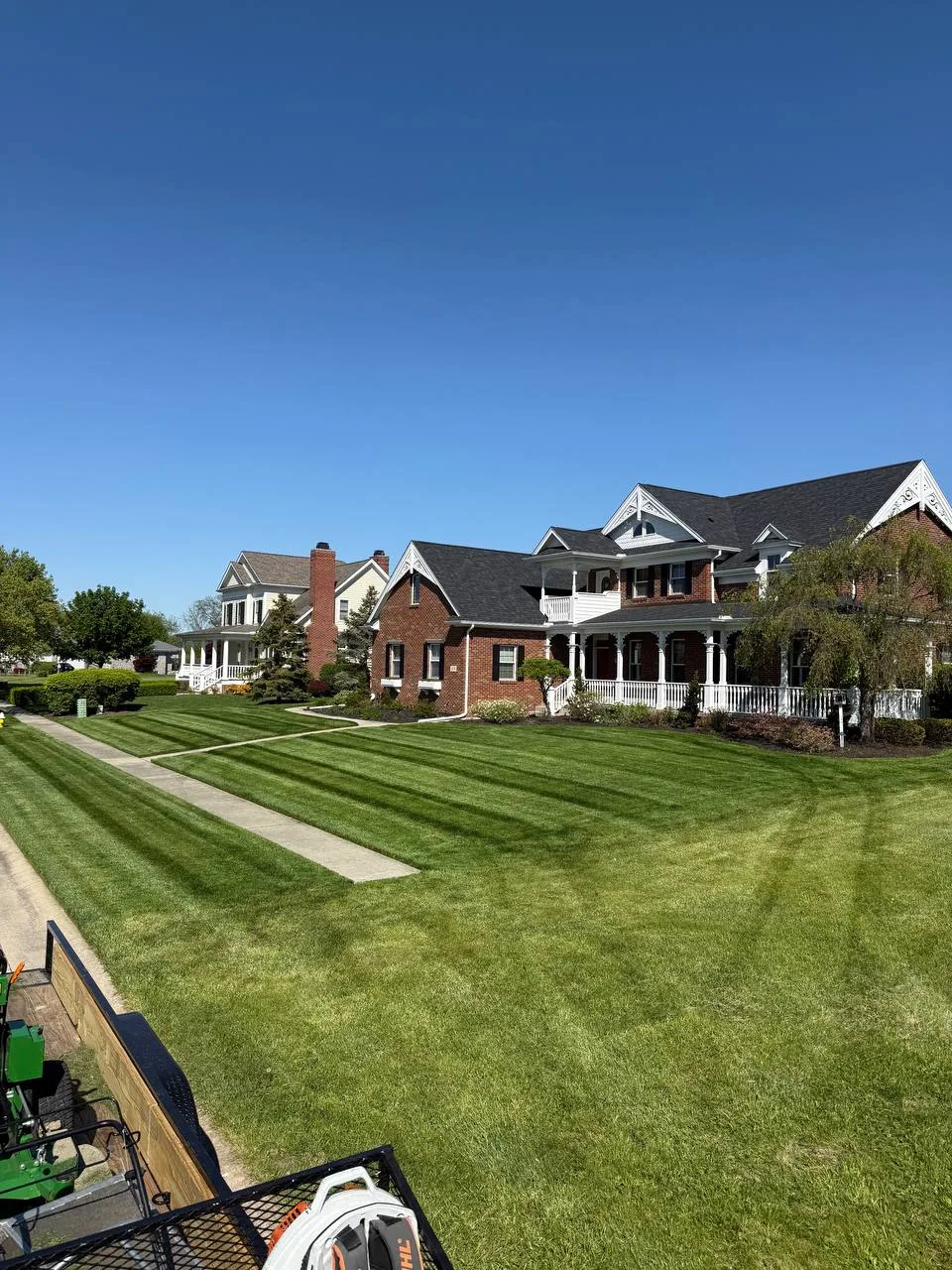 Terramorph Colonial home lawn striping