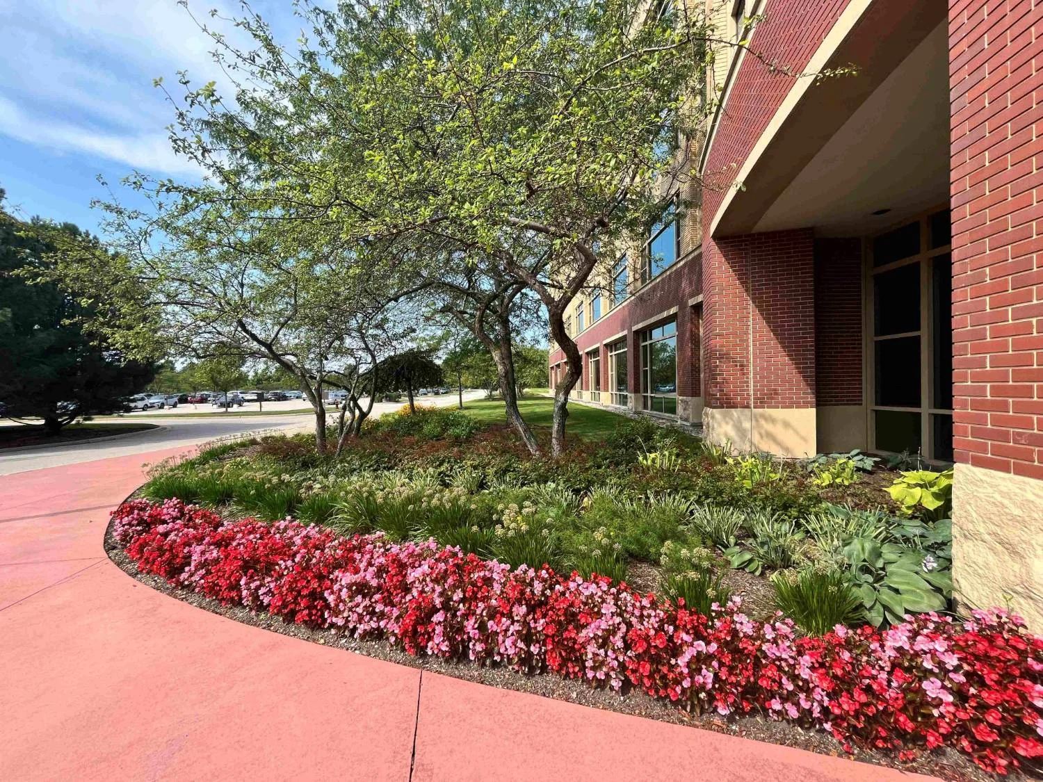 Terramorph Commercial flower bed at an office entrance