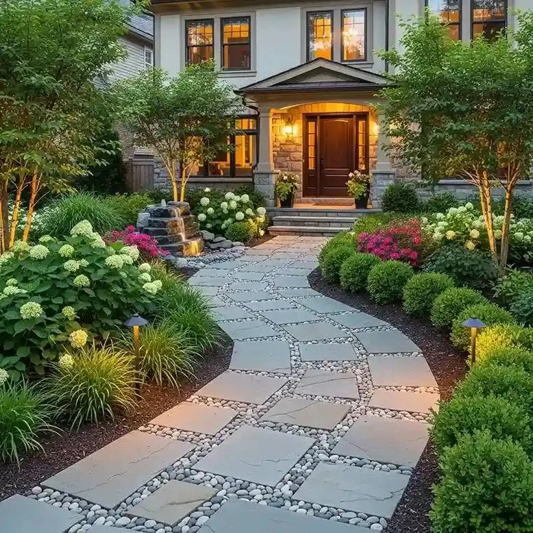 Terramorph front entry landscape design and planting project