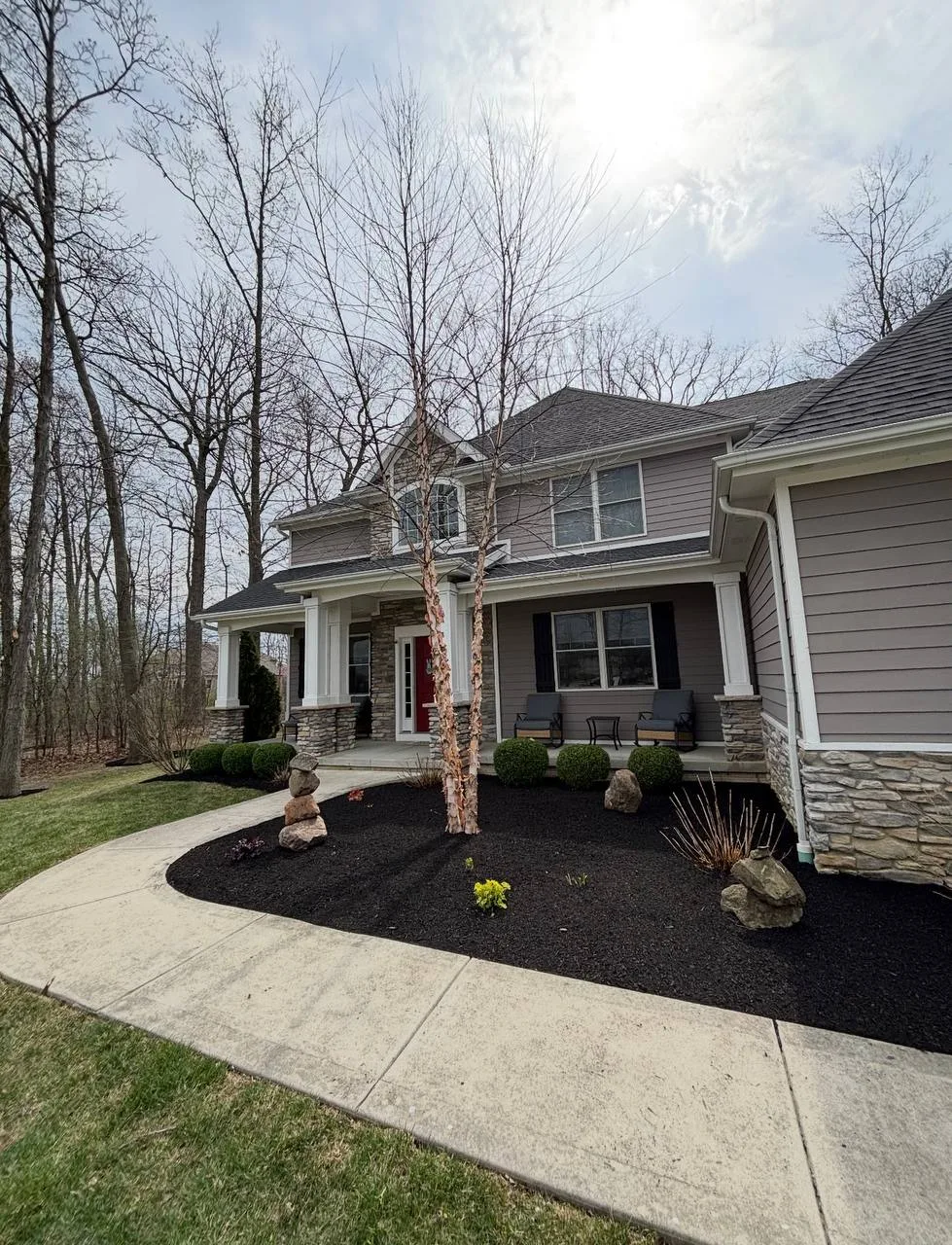 Terramorph Front walk and mulch bed