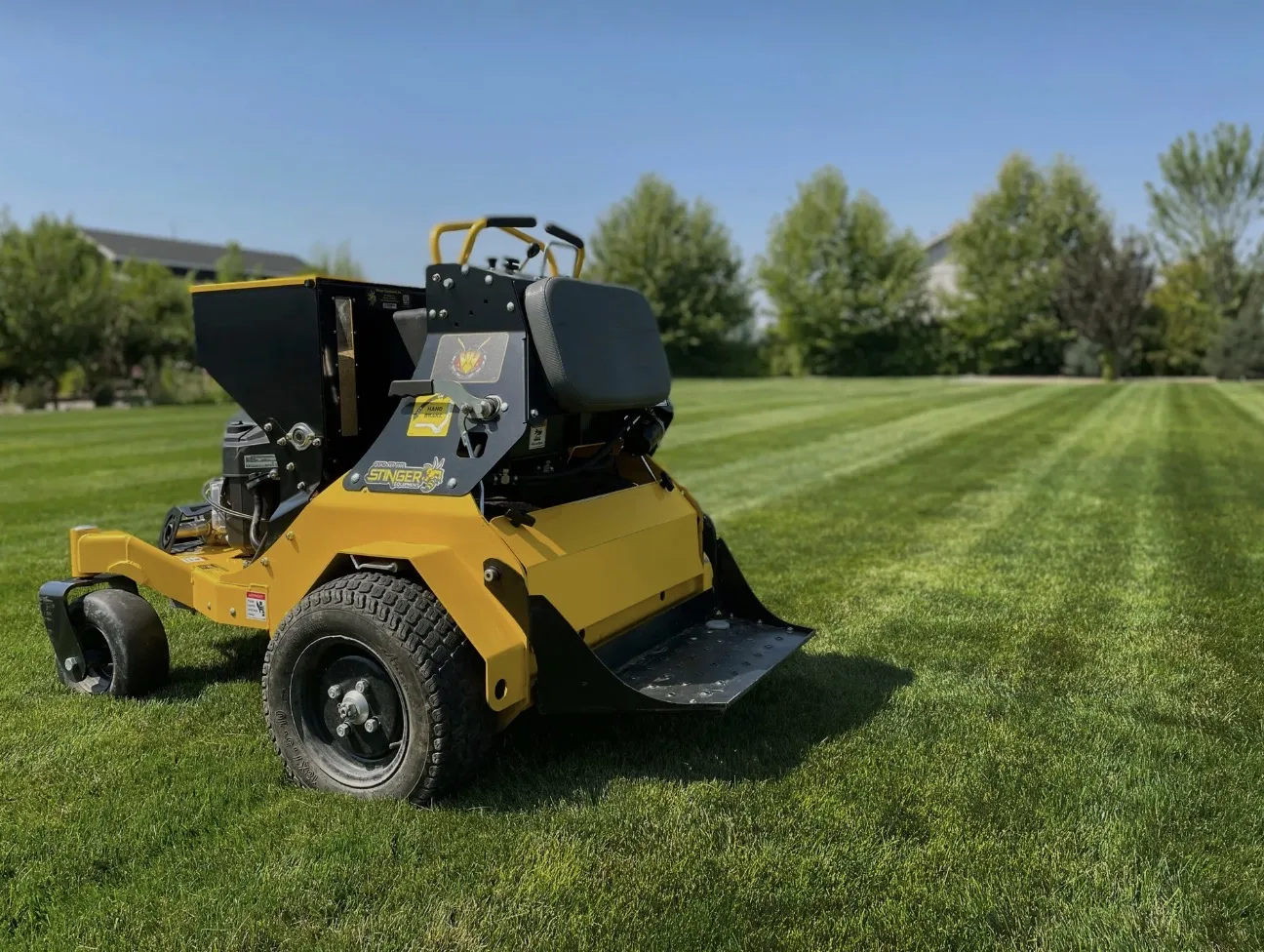 Terramorph Core aeration with a stand-on aerator
